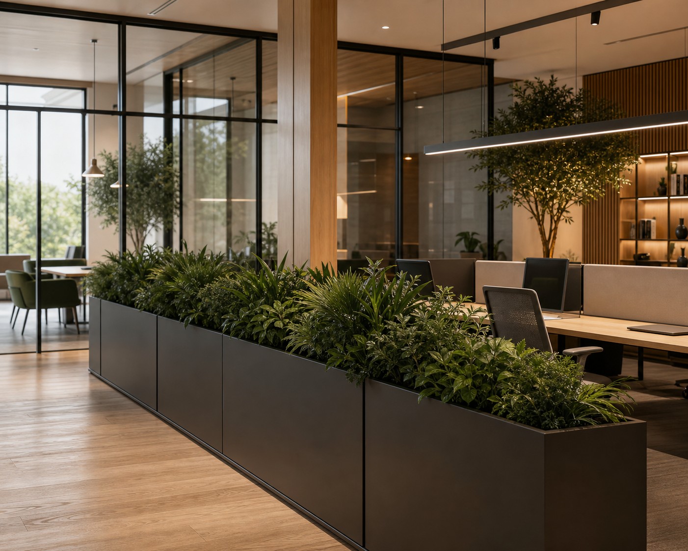 Office planter partition project