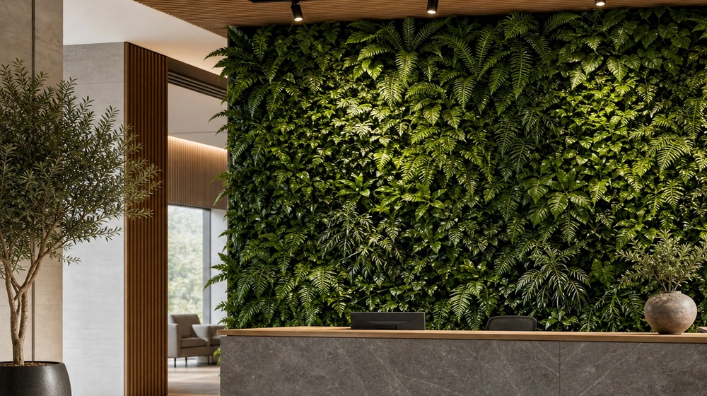 Restaurant faux greenery solution